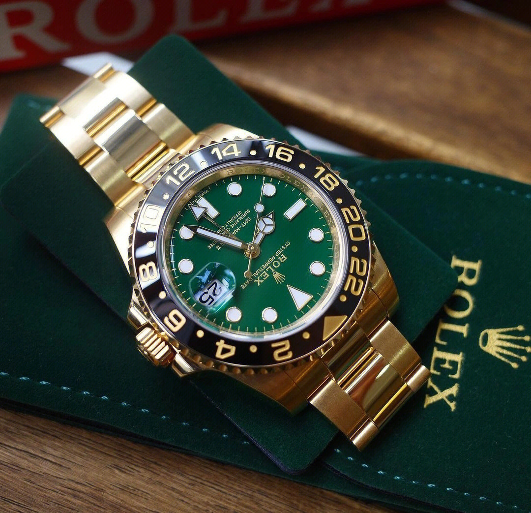 Rolex GMT-Master II Yellow Gold Automatic Green Dial Men's Watch 116718-LN-78208 - Image 9