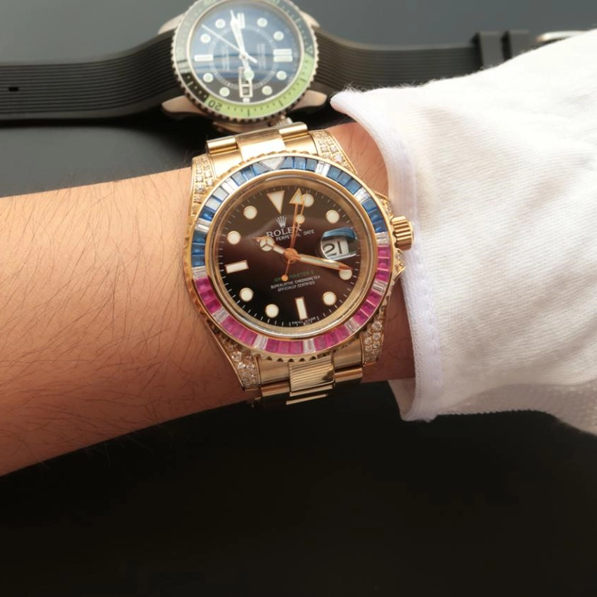 GMT MASTER 2 GOLDEN RAINBOW DIAMOND 40MM 116758 SAru-78208 - Image 9
