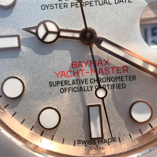 YACHT MASTER 1 BAYMAX ROSE GOLD MIX WHITE RUBBER STRAP 40MM 116655-Oysterflex Bracelet white - Image 10