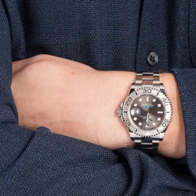 Alternative view of YACHT MASTER 1 PURE SILVER STAINLESS STEEL MULTIPLE DIAL OPTIONS 40MM 116622-78760