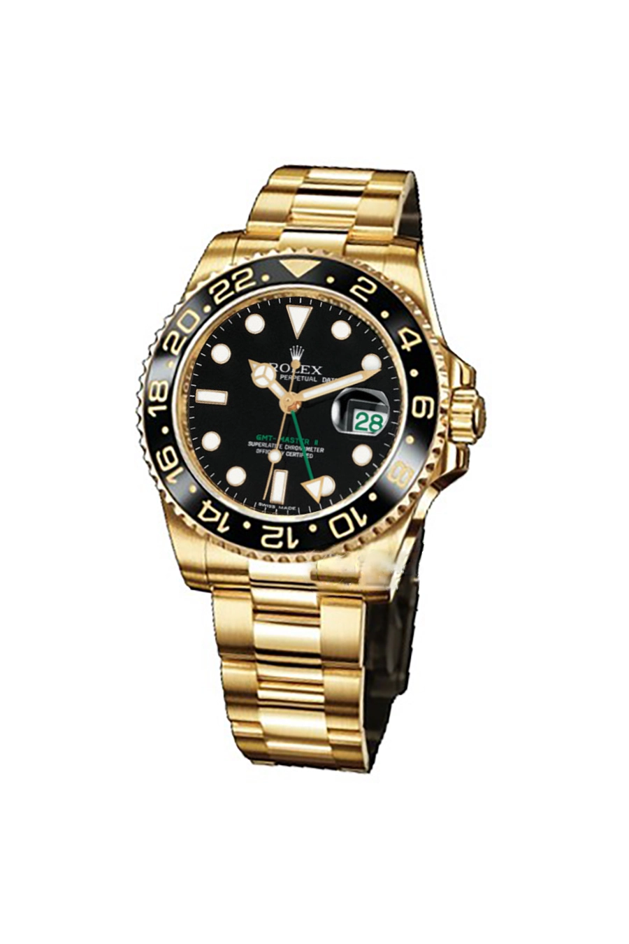 Rolex GMT-Master II Yellow Gold Automatic Green Dial Men's Watch 116718-LN-78208 - Image 4