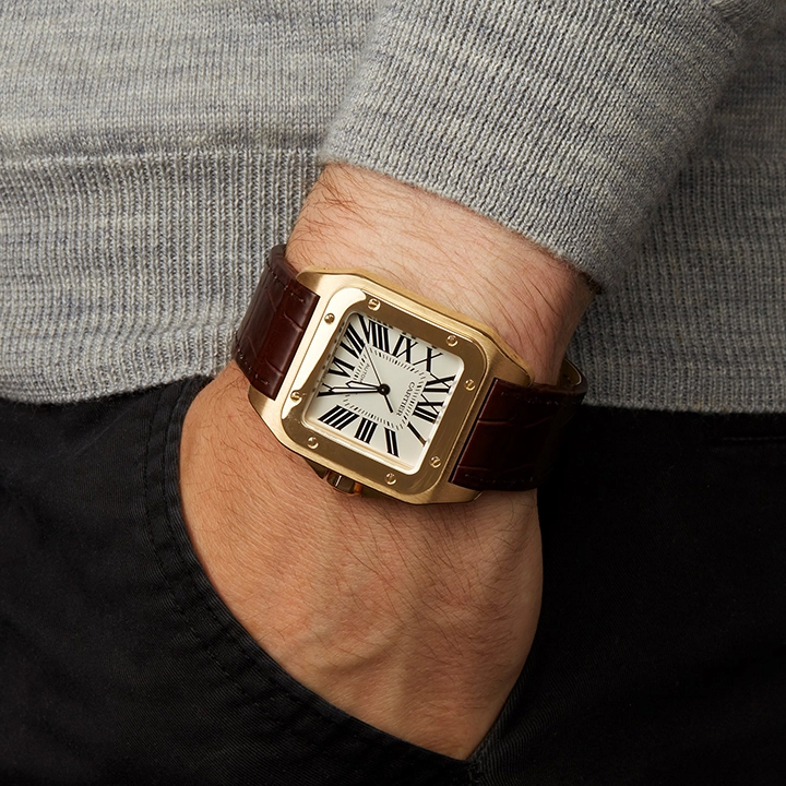 CARTIER santos 18kt Yellow Gold Men's WatchItem -W20071Y1 - Image 6