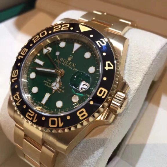 Rolex GMT-Master II Yellow Gold Automatic Green Dial Men's Watch 116718-LN-78208 - Image 3