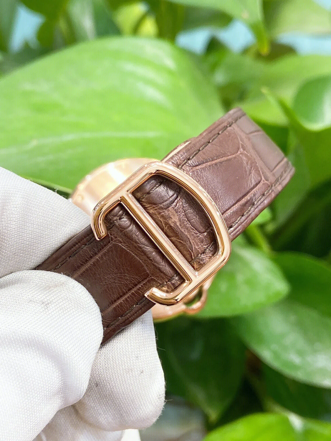 BALLON BLEU DE CARTIER WATCH 40 mm, automatic movement, 18K Rose gold, leather - Image 8