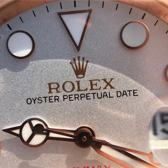 YACHT MASTER 1 BAYMAX ROSE GOLD MIX WHITE RUBBER STRAP 40MM 116655-Oysterflex Bracelet white - Image 5