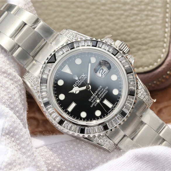 SUBMARINER SILVER BLACK DIAMOND 40MM 116759 SANR-74769Bril - Image 6